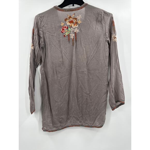 Johnny Was collection carnation blouse top brown size Small - Picture 8 of 10